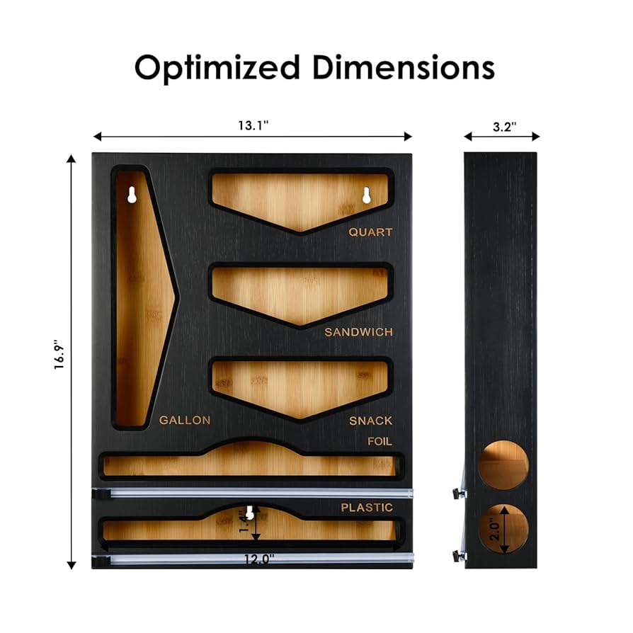 Amazon.com: Cozee Bay Bamboo Food Bag Organizer with Foil